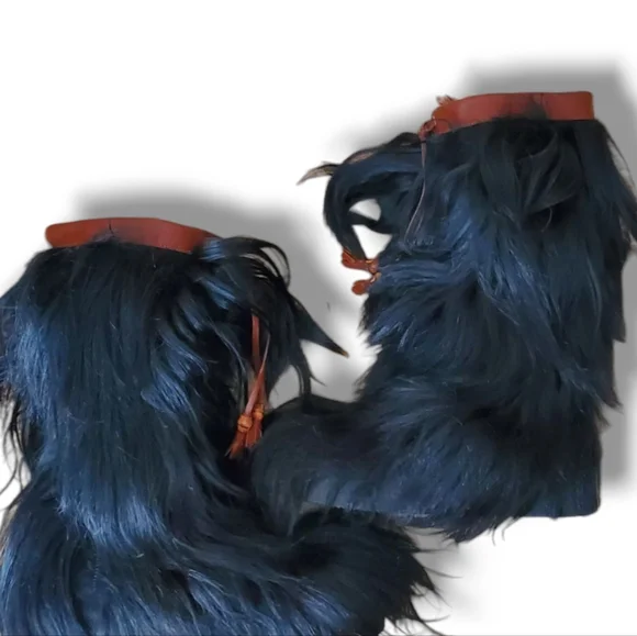 GUCCI Yeti Siberian Goat Hair Black Fur Vintage winter boots with COA - Picture 3 of 16